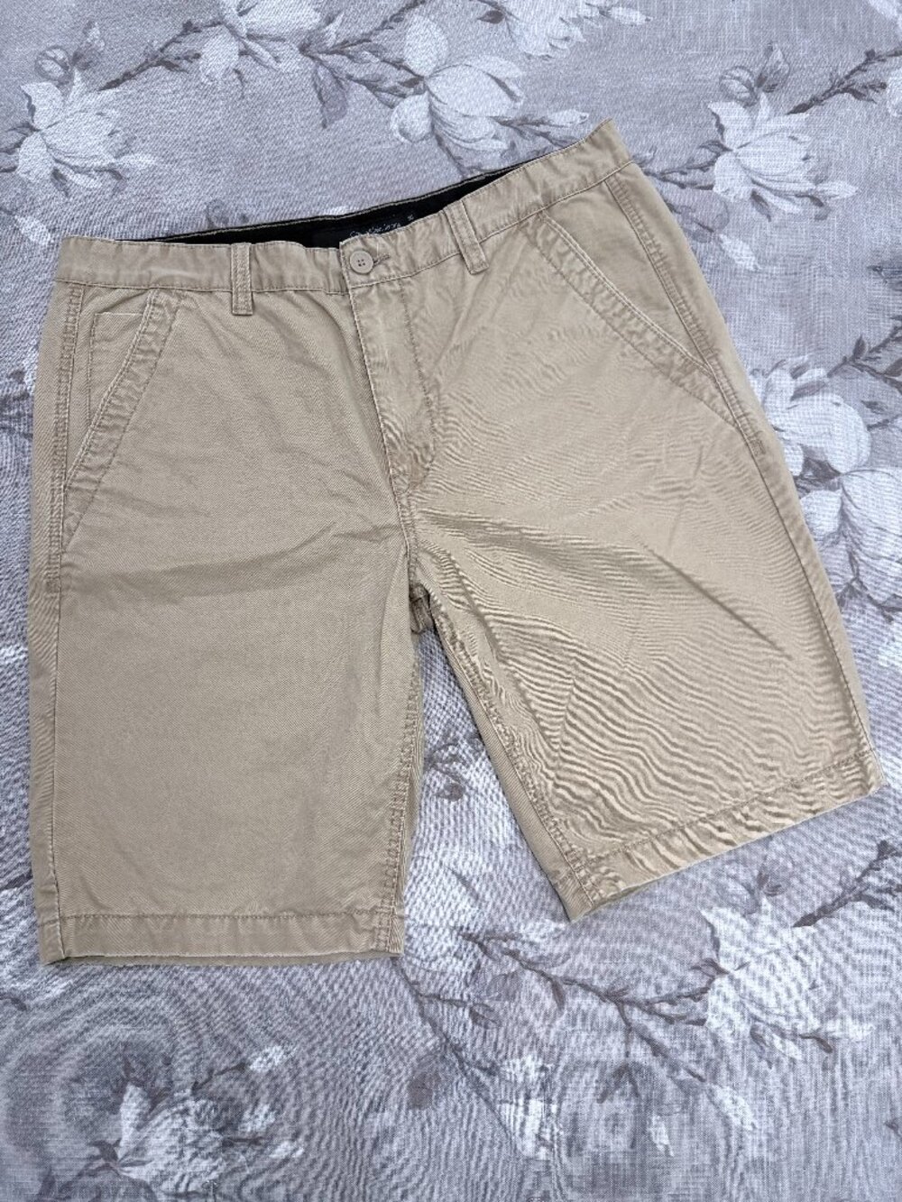 Calvin Klein Jeans Men’s Khaki Chino Shorts Size 36 100% Cotton Classic Casual